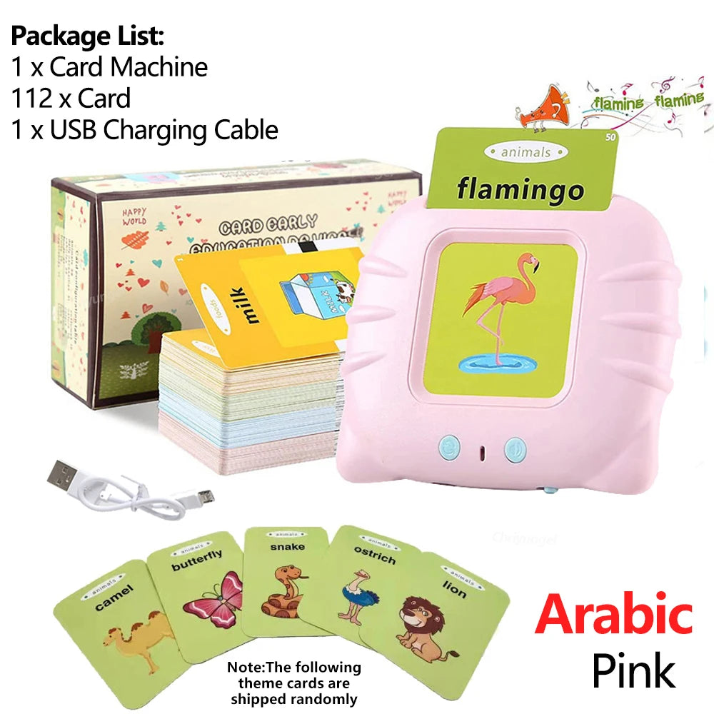 Talking Flash Cards for Kids (Ages 2β6) β Interactive Learning Toy with 224 Words | Screen-Free Educational Gift (Different colors & languages)
