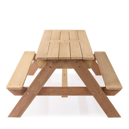 3-in-1 Kids Picnic Table with Umbrella — Sand, Water & Dining Activity Table