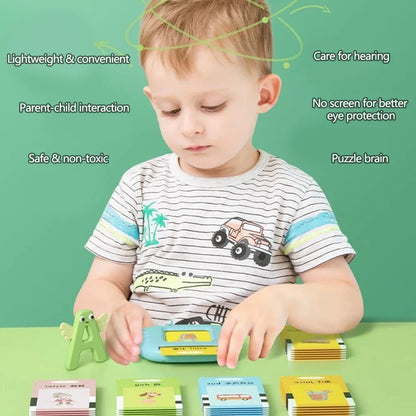 Talking Flash Cards for Kids (Ages 2–6) – Interactive Learning Toy with 224 Words | Screen-Free Educational Gift (Different colors & languages)