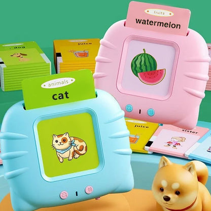 Talking Flash Cards for Kids (Ages 2–6) – Interactive Learning Toy with 224 Words | Screen-Free Educational Gift (Different colors & languages)