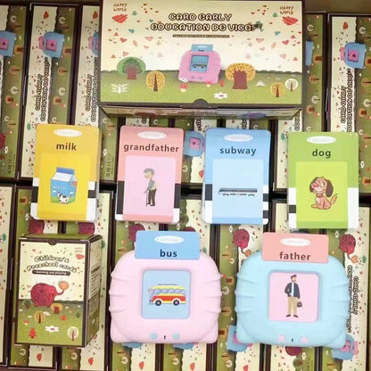 Talking Flash Cards for Kids (Ages 2–6) – Interactive Learning Toy with 224 Words | Screen-Free Educational Gift (Different colors & languages)