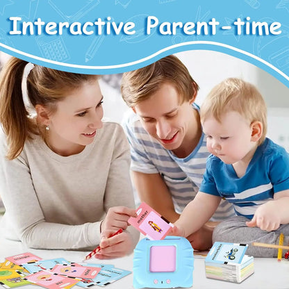 Talking Flash Cards for Kids (Ages 2–6) – Interactive Learning Toy with 224 Words | Screen-Free Educational Gift (Different colors & languages)