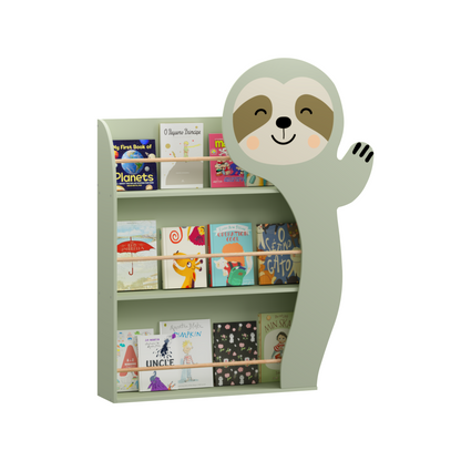 Sloth Bookshelf for Kids — 3-Tier Front-Facing Book Display